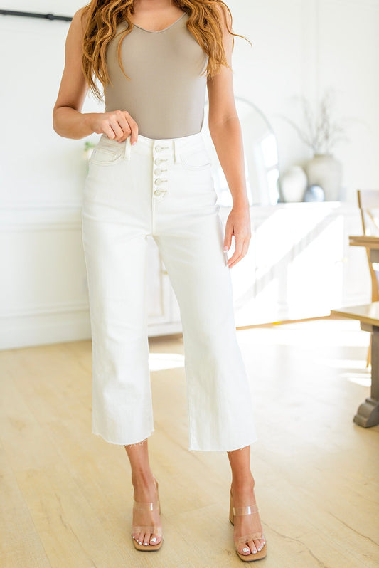 RESTOCK Judy Blue Wide Leg Cropped Jeans