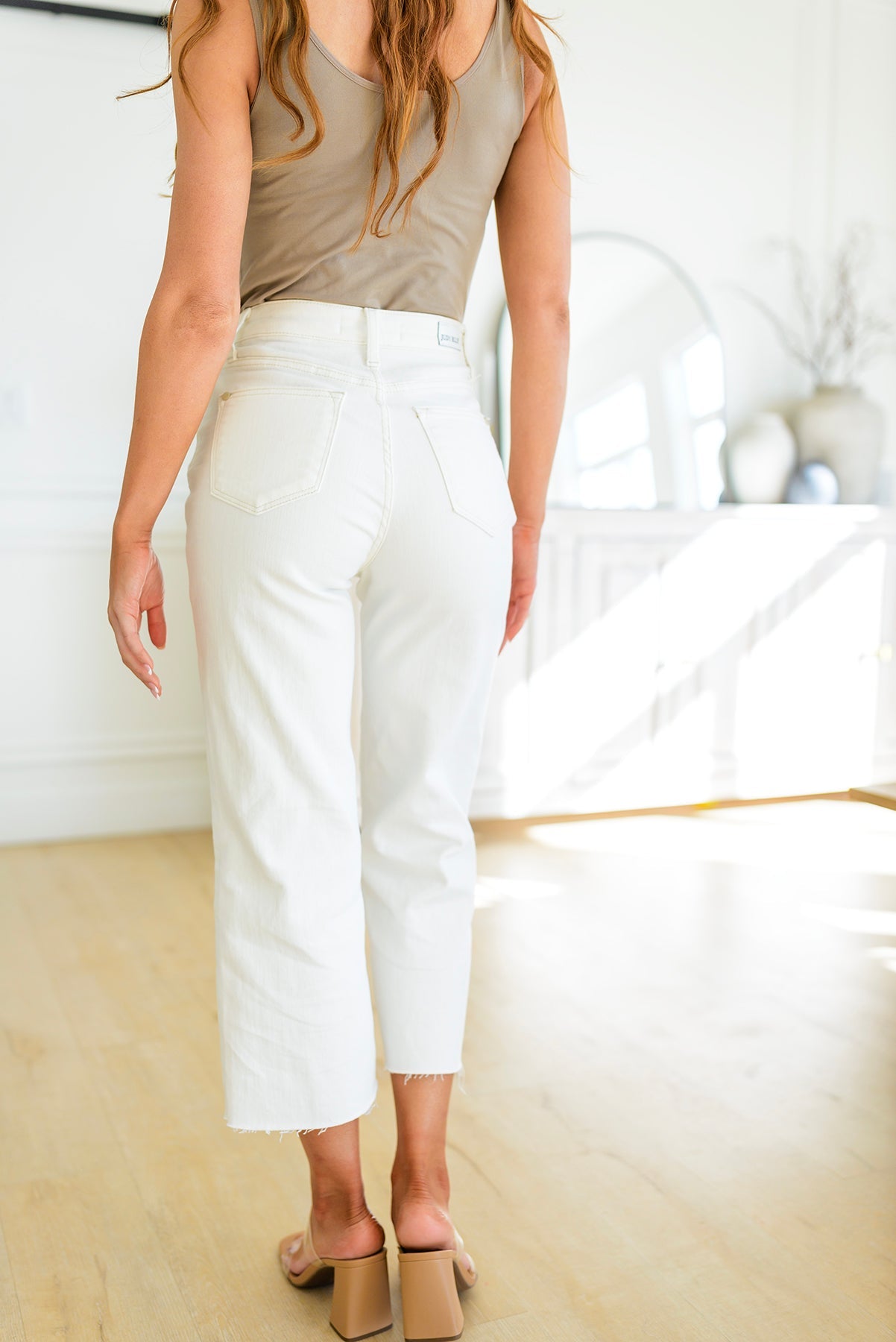 RESTOCK Judy Blue Wide Leg Cropped Jeans