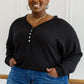 Nothing Better Rib Knit Pullover Top In Black