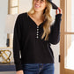 Nothing Better Rib Knit Pullover Top In Black