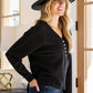 Nothing Better Rib Knit Pullover Top In Black