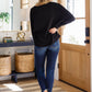 Nothing Better Rib Knit Pullover Top In Black