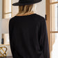 Nothing Better Rib Knit Pullover Top In Black
