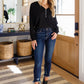 Nothing Better Rib Knit Pullover Top In Black
