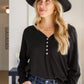 Nothing Better Rib Knit Pullover Top In Black