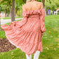 Now Is Your Chance Floral Midi Dress In Rust