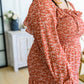Now Is Your Chance Floral Midi Dress In Rust