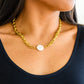 Ocean's Gold Shell Pendant Necklace