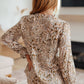 Office Safari Keyhole Tie Detail Blouse