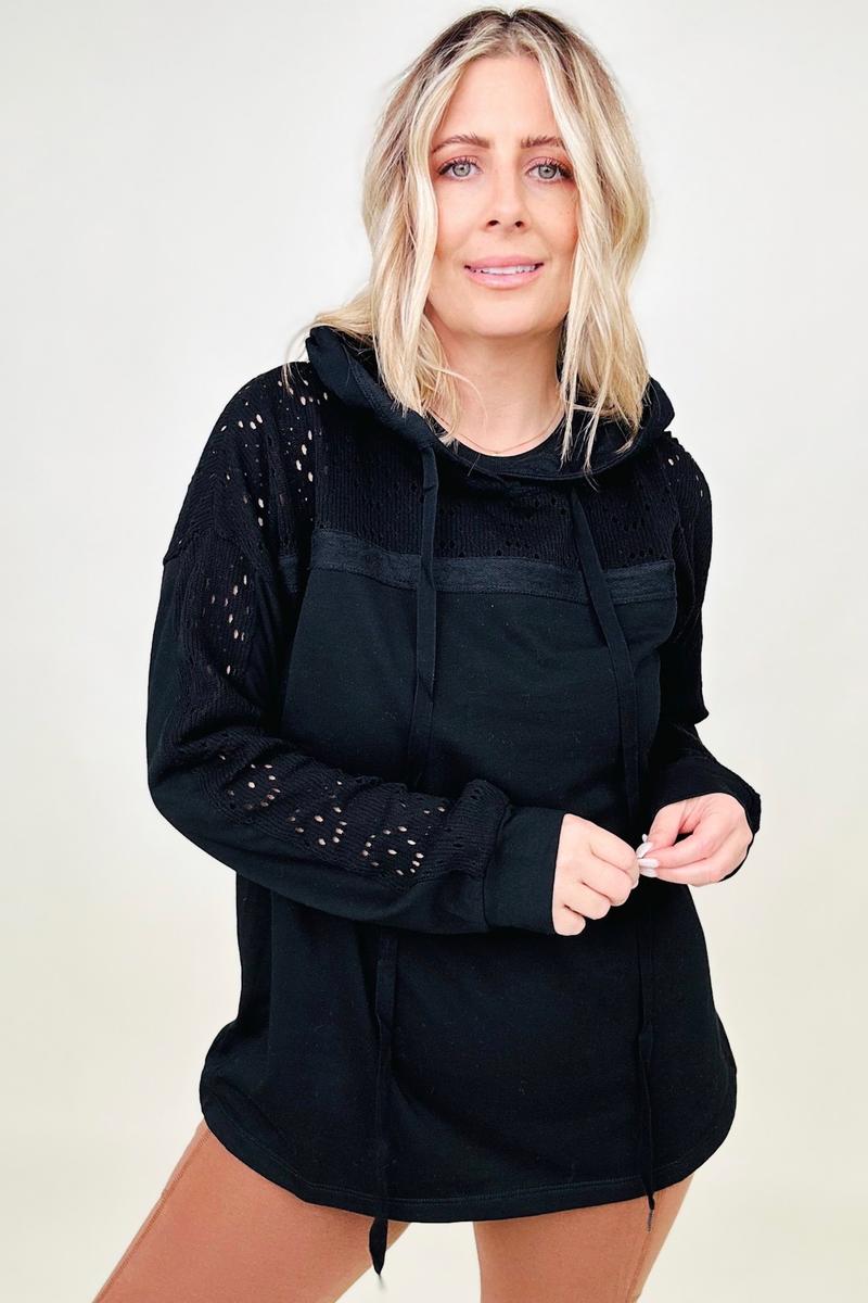 French Terry Top W / Lace Contrast