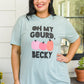 Oh My Gourd Becky! Graphic Tee In Aqua