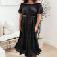 Olivia Tiered Maxi Dress in Black