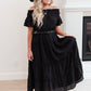 Olivia Tiered Maxi Dress in Black
