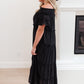 Olivia Tiered Maxi Dress in Black