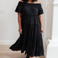 Olivia Tiered Maxi Dress in Black