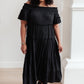 Olivia Tiered Maxi Dress in Black