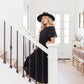 Olivia Tiered Maxi Dress in Black
