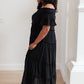 Olivia Tiered Maxi Dress in Black