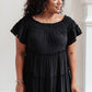 Olivia Tiered Maxi Dress in Black