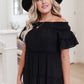 Olivia Tiered Maxi Dress in Black