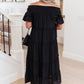 Olivia Tiered Maxi Dress in Black