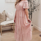 Olivia Tiered Maxi Dress in Pink