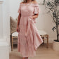 Olivia Tiered Maxi Dress in Pink