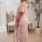 Olivia Tiered Maxi Dress in Pink