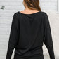 Olyvia Long Sleeve Top In Black