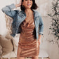 On The Fringe Jacket in Denim