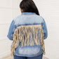 On The Fringe Jacket in Denim