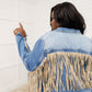 On The Fringe Jacket in Denim