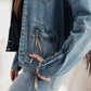 On The Fringe Jacket in Denim