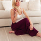 On The Move Knit Pants in Wine