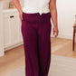 On The Move Knit Pants in Wine