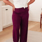 On The Move Knit Pants in Wine