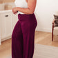 On The Move Knit Pants in Wine