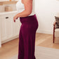 On The Move Knit Pants in Wine