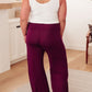 On The Move Knit Pants in Wine