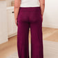 On The Move Knit Pants in Wine