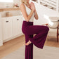 On The Move Knit Pants in Wine