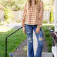 One Fine Afternoon Gingham Plaid Top In Caramel