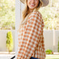 One Fine Afternoon Gingham Plaid Top In Caramel