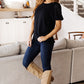 One More Chance Lace Sleeve Top