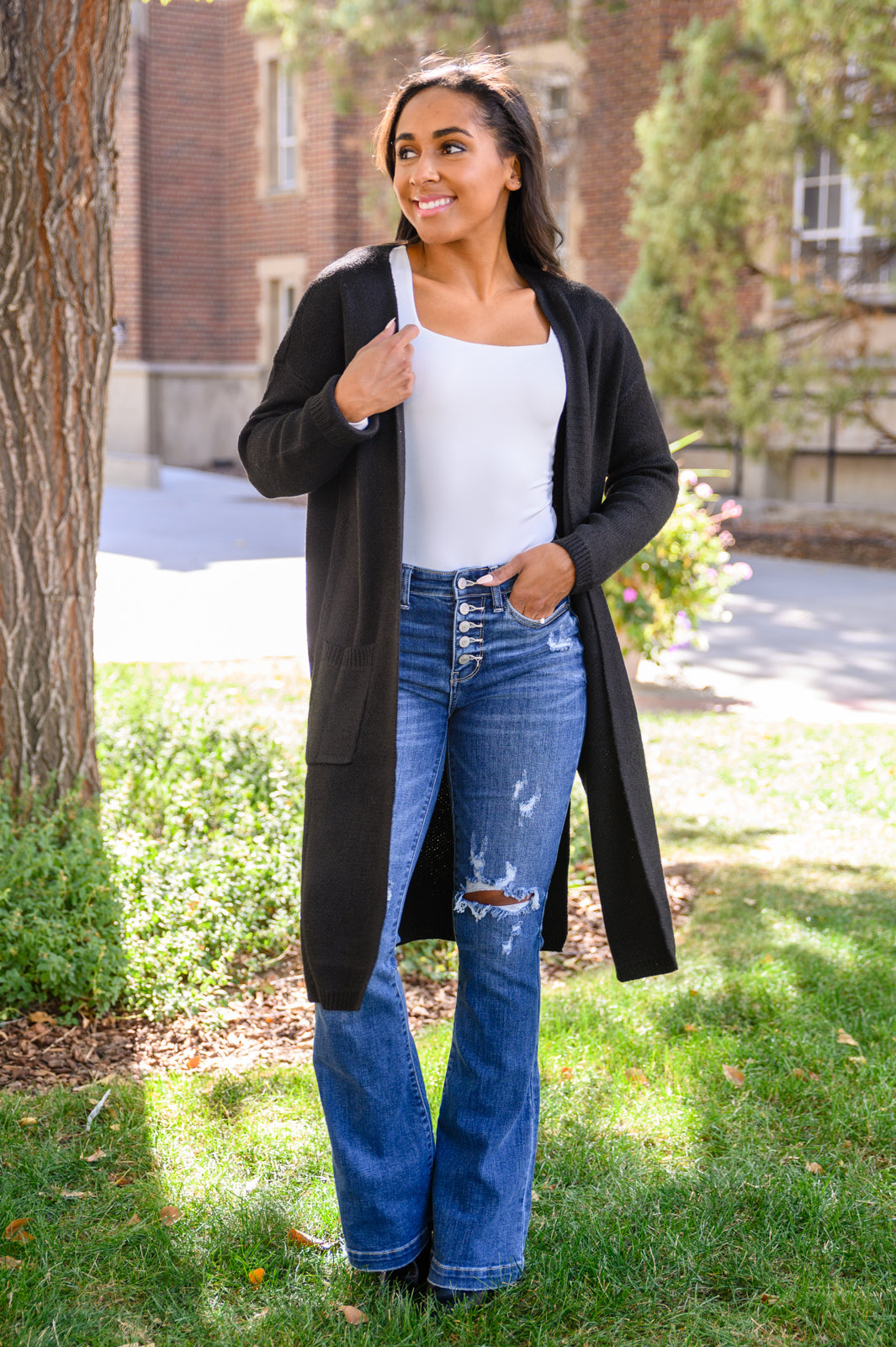 RESTOCK One Of The Girls Cardi In Black