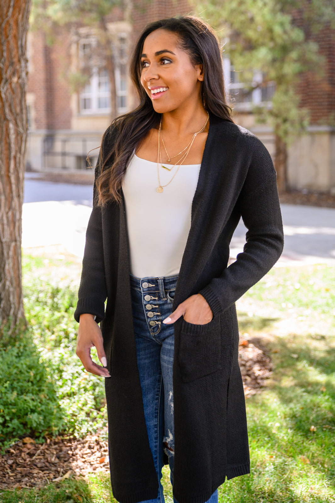 RESTOCK One Of The Girls Cardi In Black