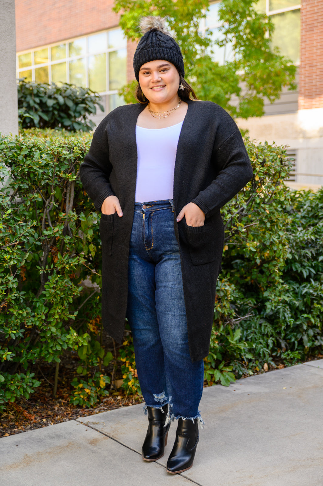 RESTOCK One Of The Girls Cardi In Black