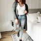 One Of The Girls Cardi In Charcoal