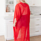 One Way Trip Kimono in Cherry Red