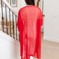 One Way Trip Kimono in Cherry Red